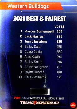 2022 AFL TeamCoach - Best & Fairest Gold #BF-18 Marcus Bontempelli Back